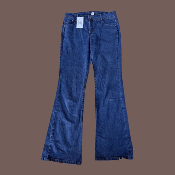 Charter Club Flare Jeans | Studded Blue Denim | Size 4 | Vintage - Picture 1 of 5